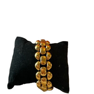 ICONIC VINTAGE NAPIER GOLD TONED SHINY FINISH LINK BRACELET